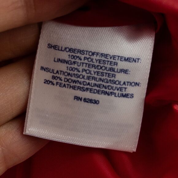 Lands End Women's Down Feather Puffer Vest Red Plaid Womens MP - Picture 4 of 8